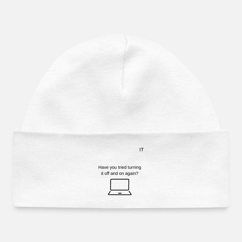 Tech support  - Baby Organic Beanie - white