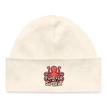 Forever My Spirit Octopus - Baby Organic Beanie - white - Front