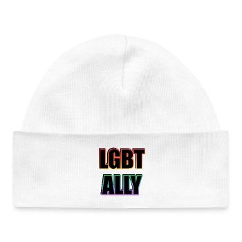 LGBTQ Ally Pride - Baby Organic Beanie - white - Front