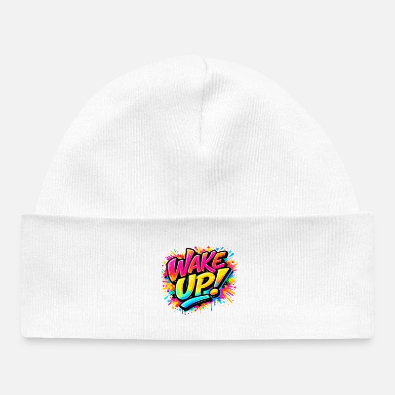 Wake_Up - Bonnet bébé bio - blanc
