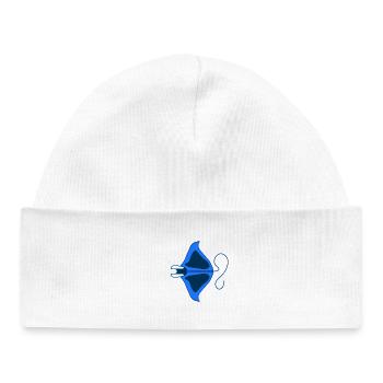 Manta Linear Blue stilisiert - Baby Organic Mütze - Weiß - Vorne