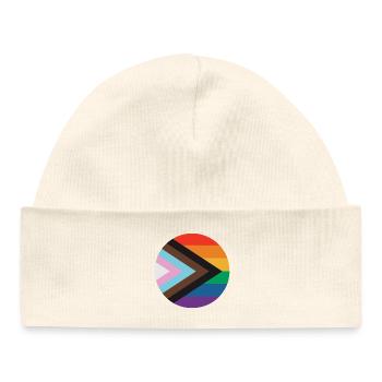 Drapeau de la fierté inclusive - Bonnet bébé bio - blanc - Devant