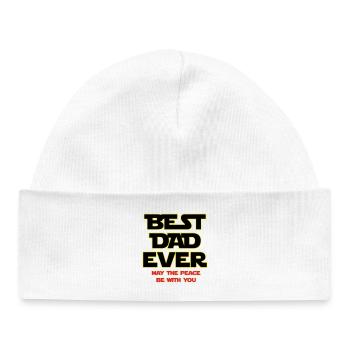 Meilleur Papa Épanouie Néon - Bonnet bébé bio - blanc - Devant