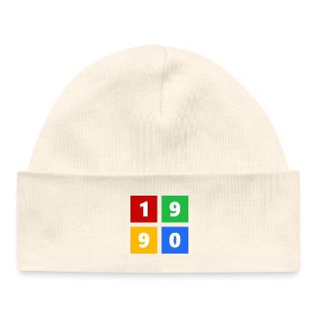 1990 - Baby Organic Beanie - white - Front
