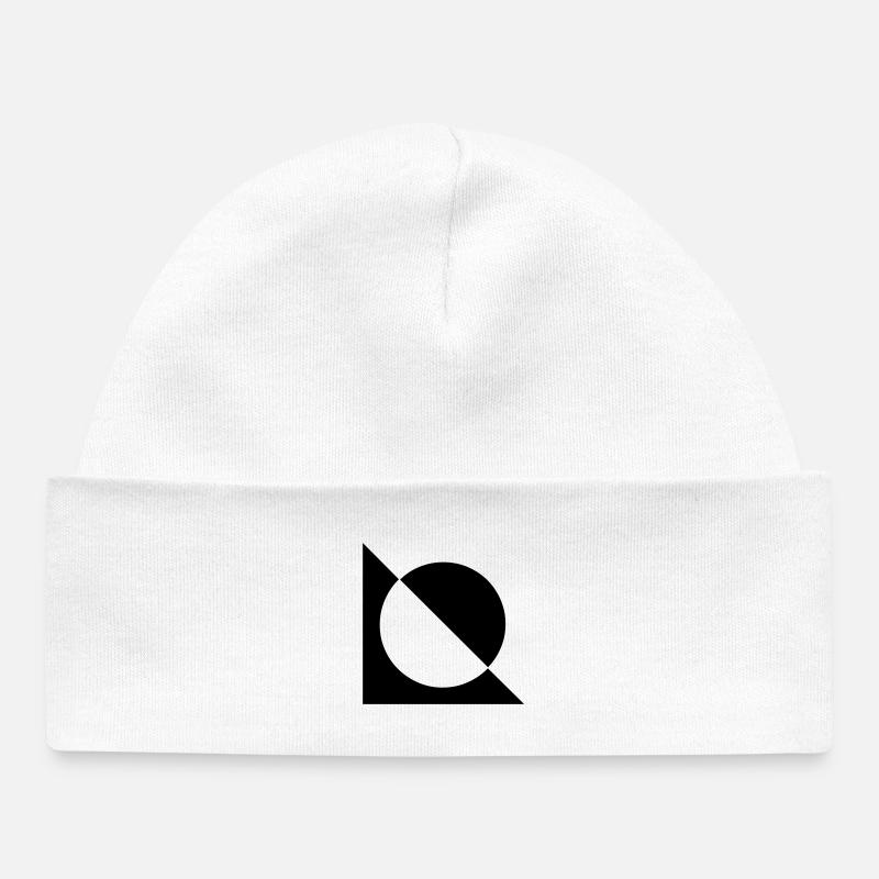 Noir et blanc - Bonnet bébé bio - blanc