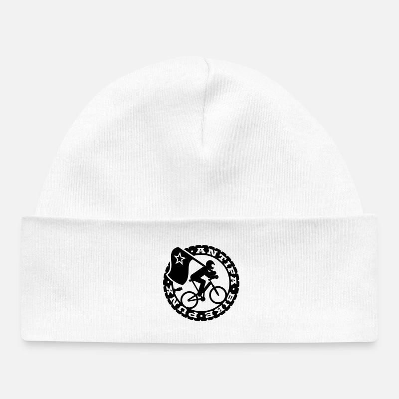 Antifa vélo Punks - Bonnet bébé bio - blanc
