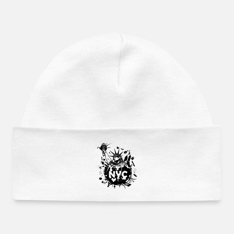 NEW YORK - Bonnet bébé bio - blanc