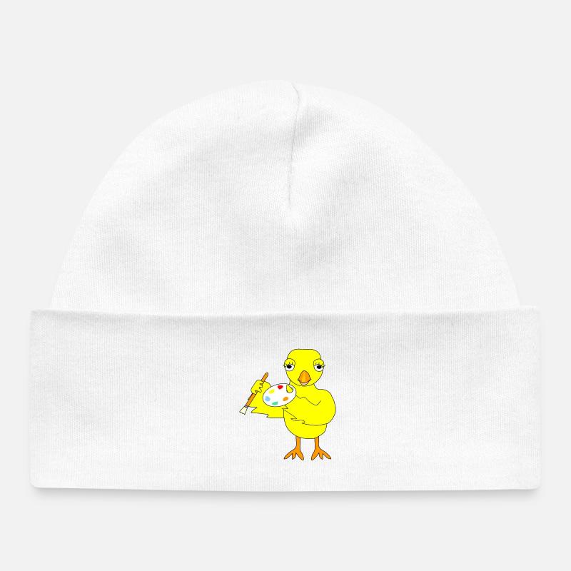 Poussin d'art - Bonnet bébé bio - blanc
