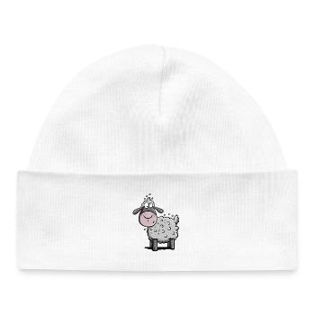 Little Wool Sheep I Sheep Comic I Gift - Baby Organic Beanie - white - Front