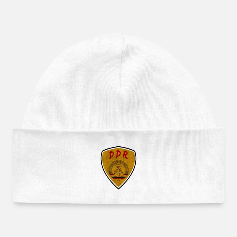 DDR Armoirs Design Vintage / Cadeau Ostalgie - Bonnet bébé bio - blanc