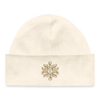 Golden sun tattoo midsummer summer - Baby Organic Beanie - white - Front