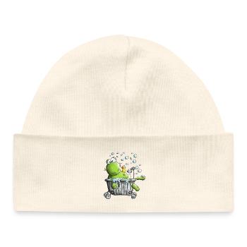 Wellness Frosch - Baby Organic Mütze - Weiß - Vorne