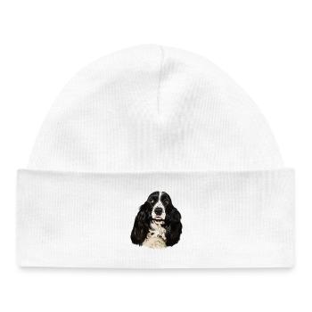 cocker spaniel - Baby Organic Beanie - white - Front