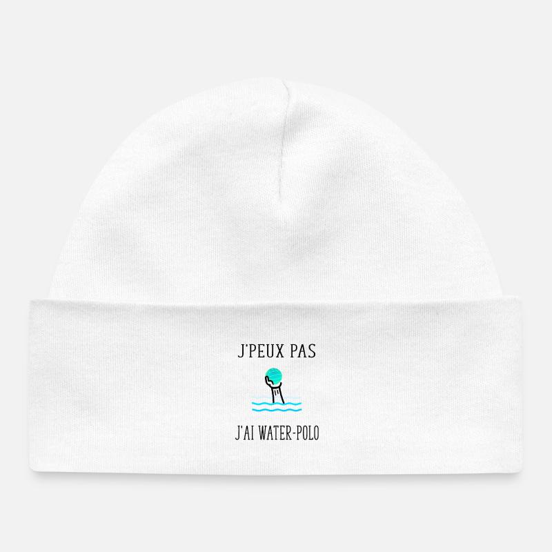 j' peux pas j'ai water-polo - Bonnet bébé bio - blanc