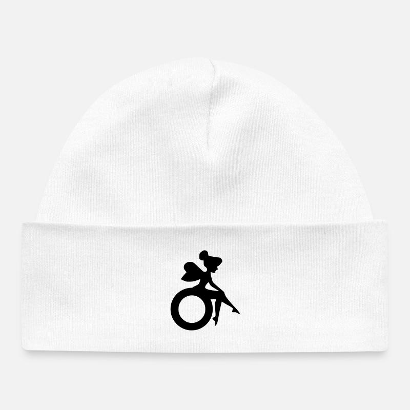 Image d’une fée en fauteuil roulant # - Bonnet bébé bio - blanc