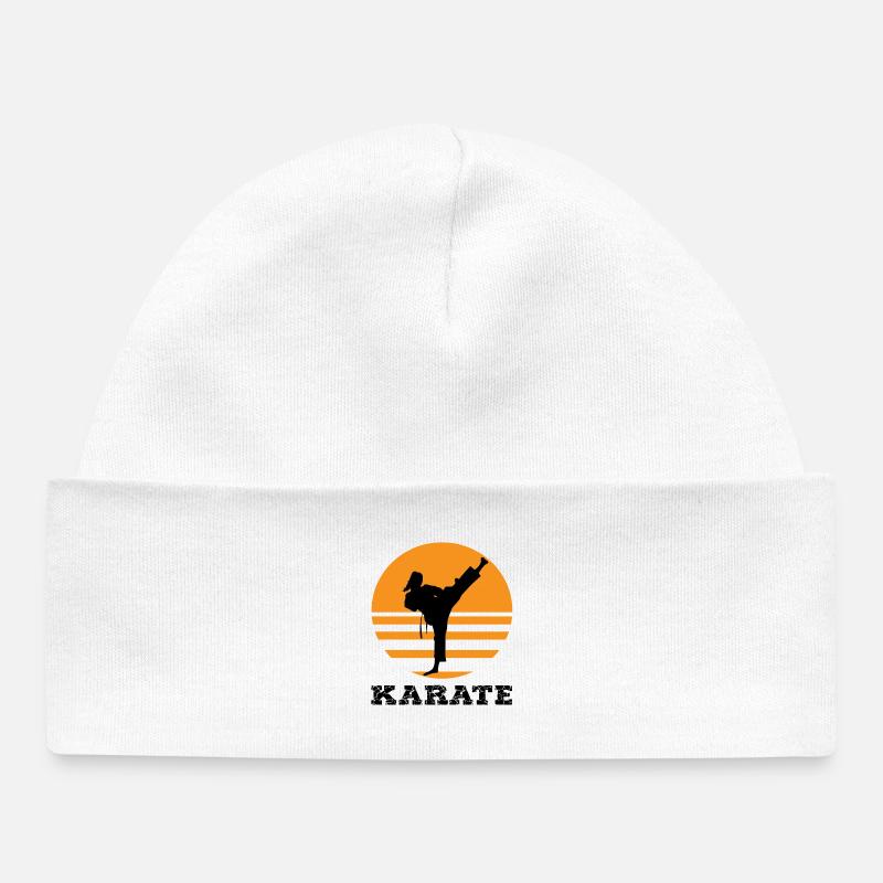 karaté - Bonnet bébé bio - blanc