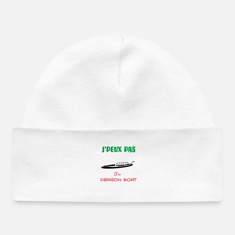 J'peux pas Dragon Boat design - Bonnet bébé bio - blanc