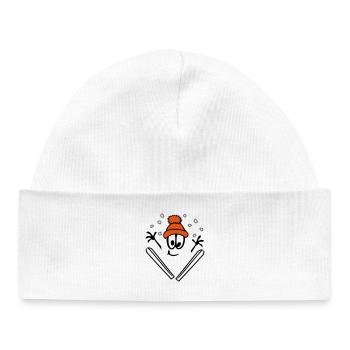 Winter sports ski jumpers - Baby Organic Beanie - white - Front