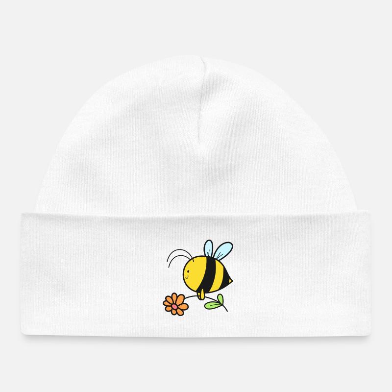 Abeilles Abeilles - Bonnet bébé bio - blanc
