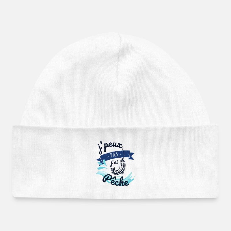 J'peux pas j'ai pêche - Bonnet bébé bio - blanc