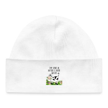 Temps passé dans la nature - Bonnet bébé bio - blanc - Devant