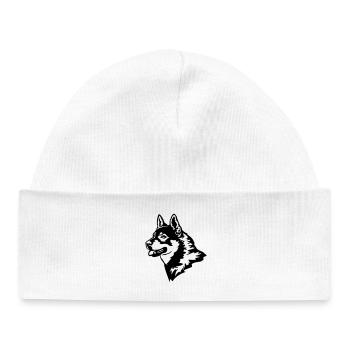 Tête de Jämthund - Bonnet bébé bio - blanc - Devant