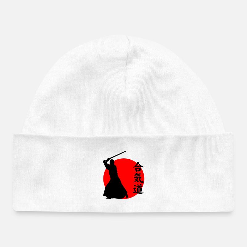 Aïkido - Bonnet bébé bio - blanc