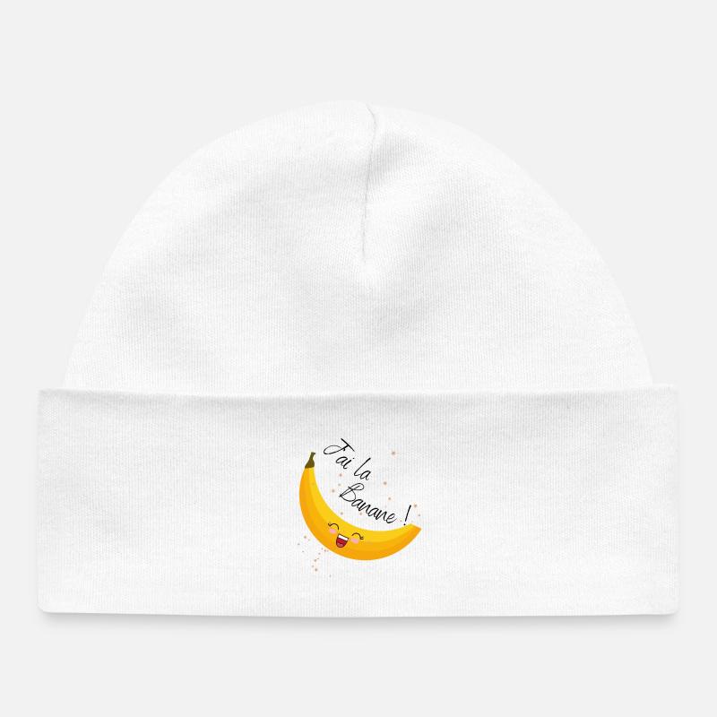 j' ai la banane - Bonnet bébé bio - blanc