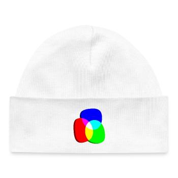Roues chromatiques RGB excentriques - Bonnet bébé bio - blanc - Devant