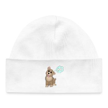 7 1 Floof woof blank - Baby Organic Mütze - Weiß - Vorne