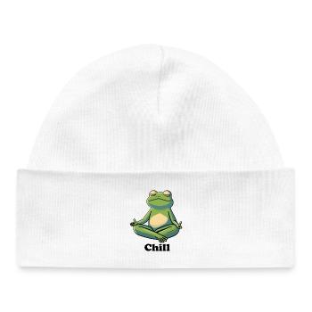 Chilliger Frosch - Baby Organic Mütze - Weiß - Vorne