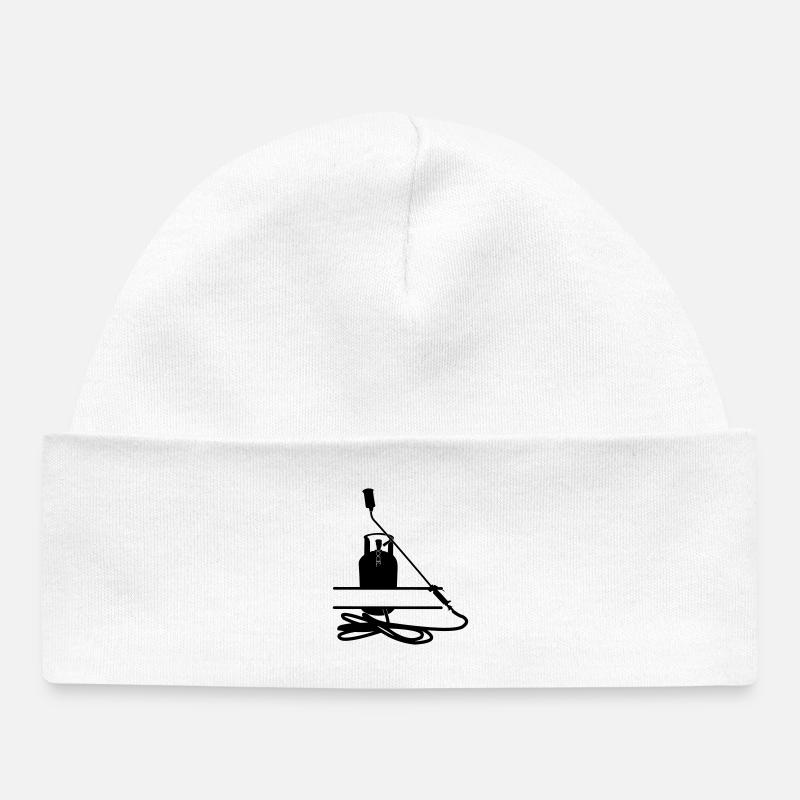 Entreprise de toiture monogramme transparent - Bonnet bébé bio - blanc