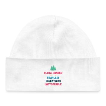 Ultra Runnner - Intrépide. Implacable. Imparable. - Bonnet bébé bio - blanc - Devant
