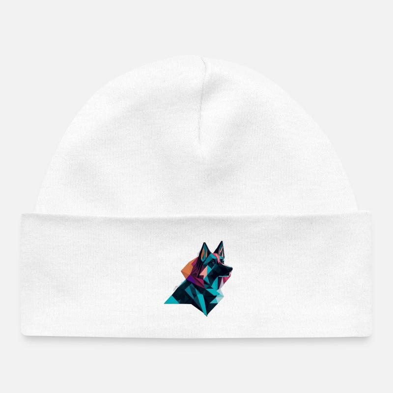 Chien de berger - Bonnet bébé bio - blanc