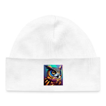 Hibou - Bonnet bébé bio - blanc - Devant