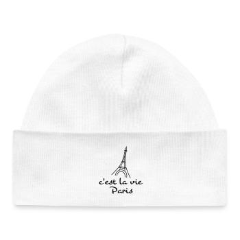 c’est la vie - Bonnet bébé bio - blanc - Devant