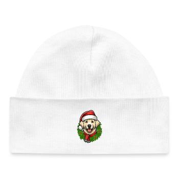 Christmas Labrador Dog Friends - Baby Organic Beanie - white - Front
