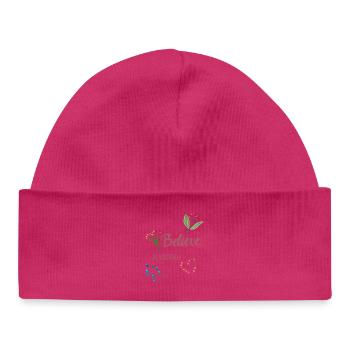 Believe in yourself - Baby Organic Beanie - white - Front