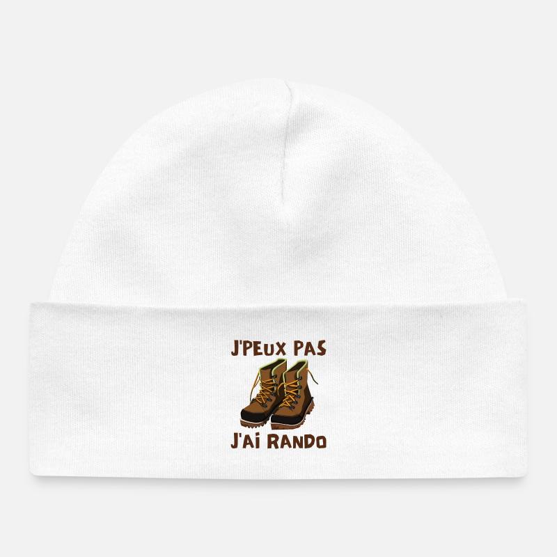 rando, randonnée, randonneur - Bonnet bébé bio - blanc