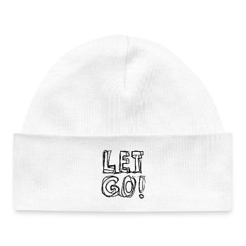 Let go - Baby Organic Beanie - white - Front