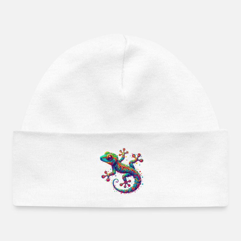 Gecko - Bonnet bébé bio - blanc