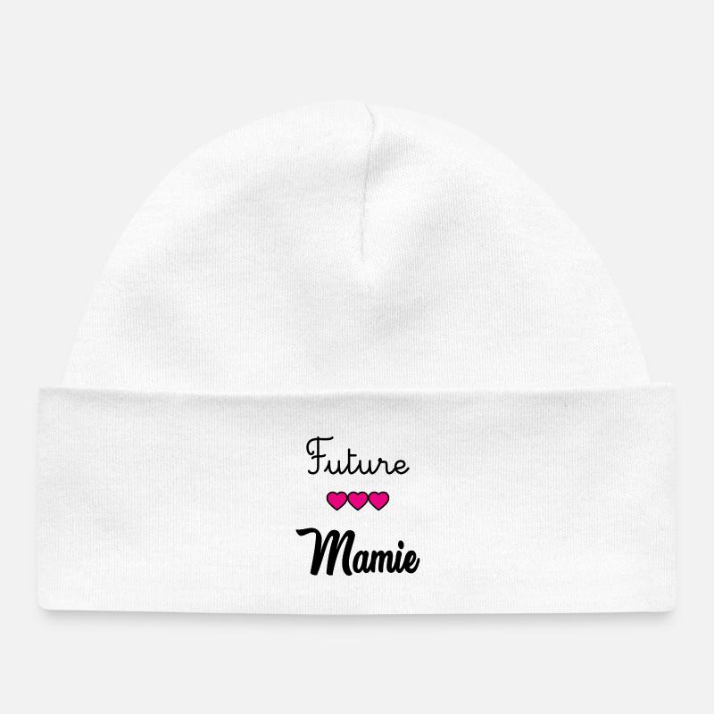 FUTURE MAMIE. MAMIE - Bonnet bébé bio - blanc