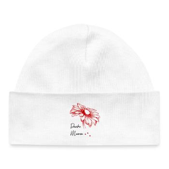 Fête des mères Merci maman - Bonnet bébé bio - blanc - Devant
