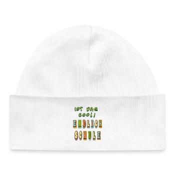 School at last - Baby Organic Beanie - white - Front