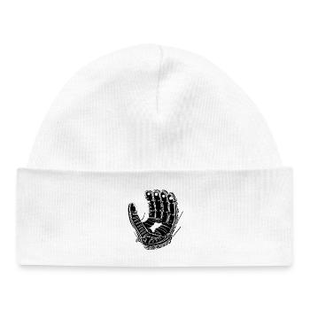 Baseball Handschuh Skizze - Baby Organic Mütze - Weiß - Vorne