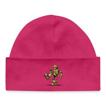 Extraterrestrial alien robot dances - Baby Organic Beanie - white - Front