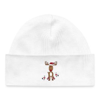 Orignal super mignon pour Noël - Bonnet bébé bio - blanc - Devant