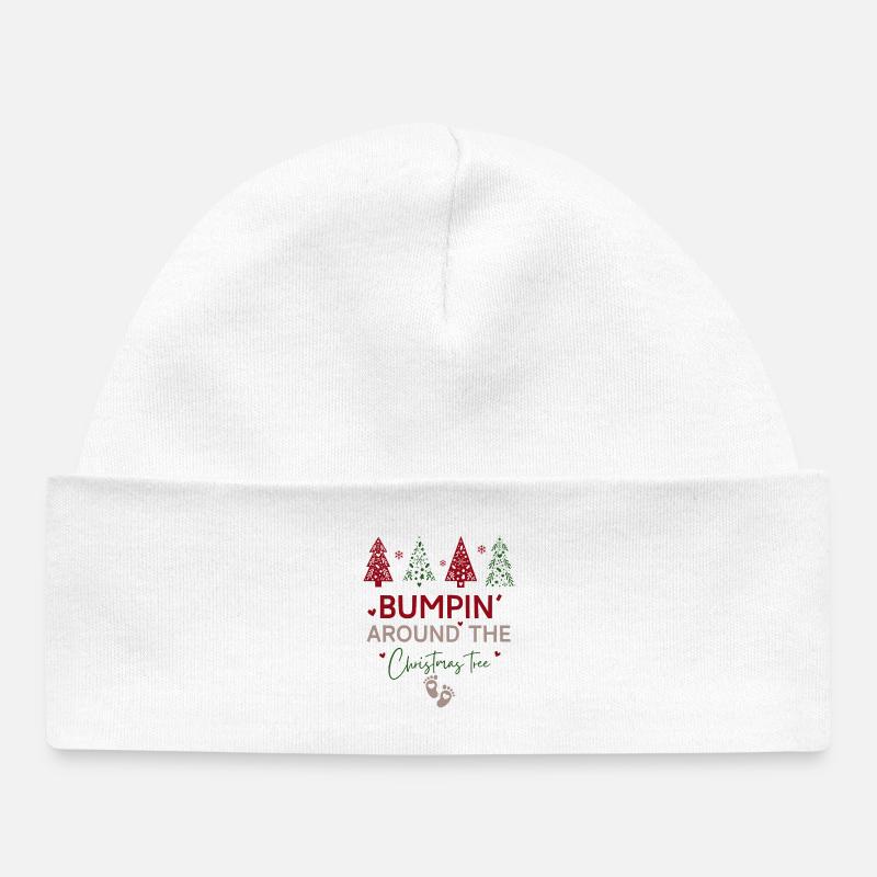 Annonce Grossesse Noël - Bonnet bébé bio - blanc