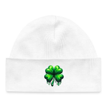 Four-leaf clover - Baby Organic Beanie - white - Front