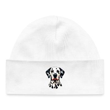 Chien dalmatien - Bonnet bébé bio - blanc - Devant